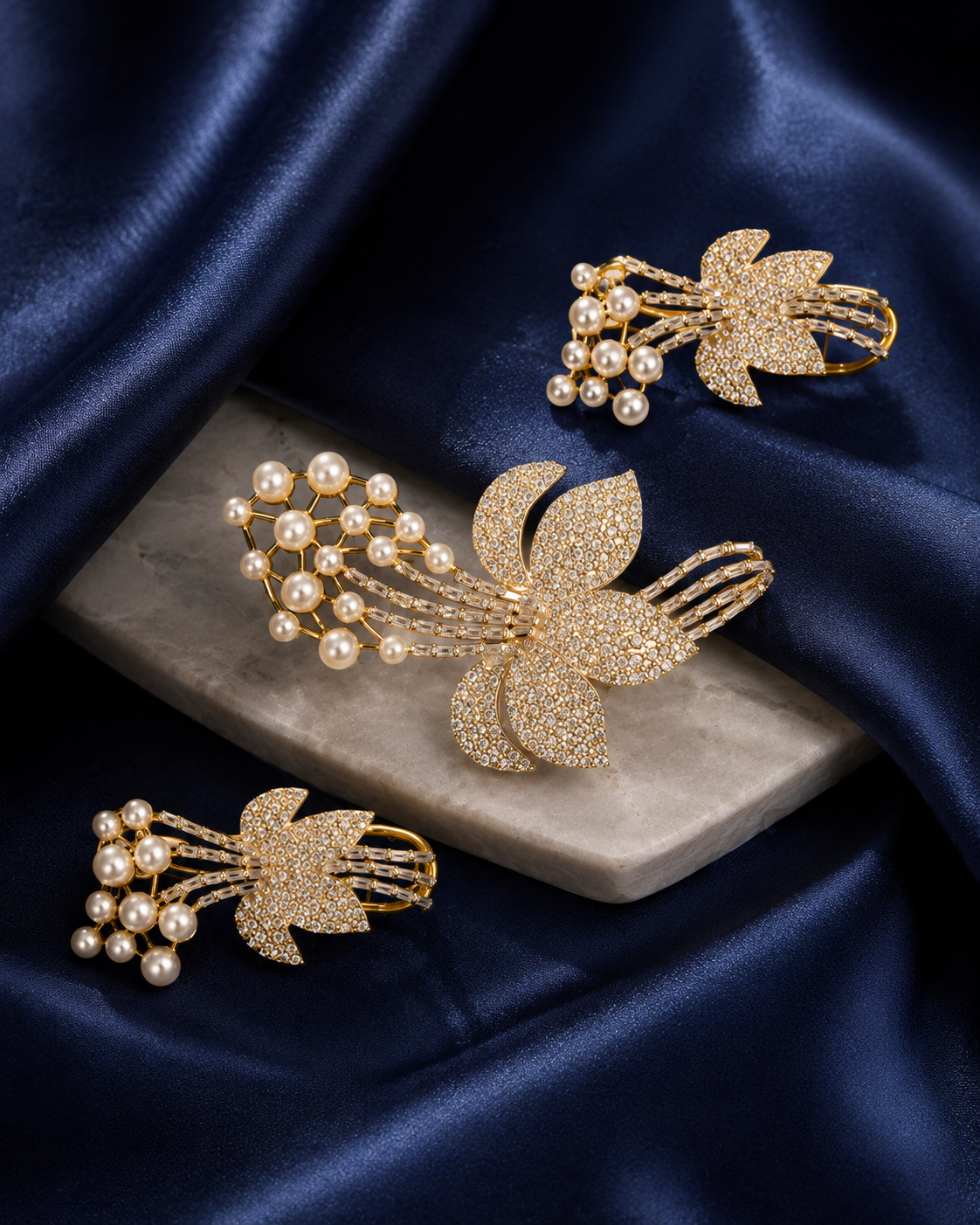 Pearl Blossom Locket Set